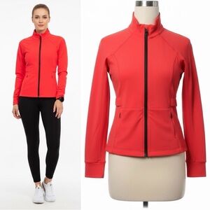 Fabletics | NWOT Women’s Bright Red Full-Zip Track / Athletic Jacket (size S)